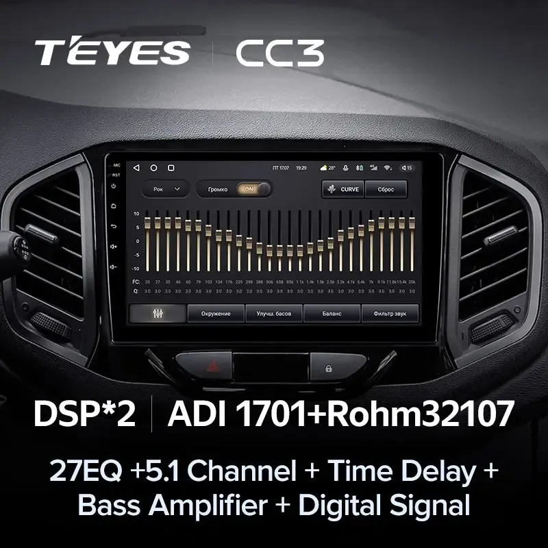 Комплект магнитолы TEYES CC3L 9.0" для ВАЗ (LADA) XRAY