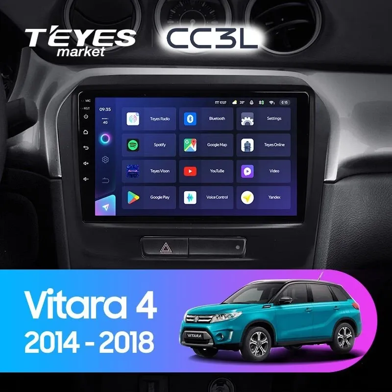 Комплект магнитолы TEYES CC3L 9.0" для Suzuki Vitara