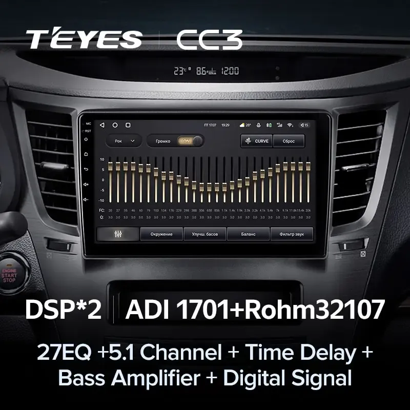 Комплект магнитолы TEYES CC3L 9.0" для Subaru Legacy