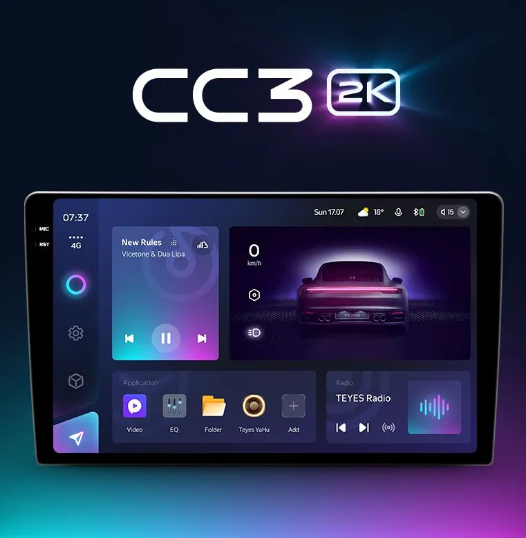 ШГУ Teyes CC3 2K 6/128 GB Hyundai Sanata 2013-2016, 9.5"  - фото