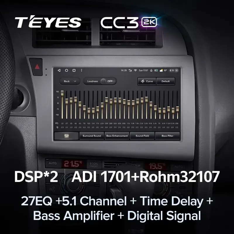 Комплект магнитолы TEYES CC3 2K 9.5" для Audi Q7