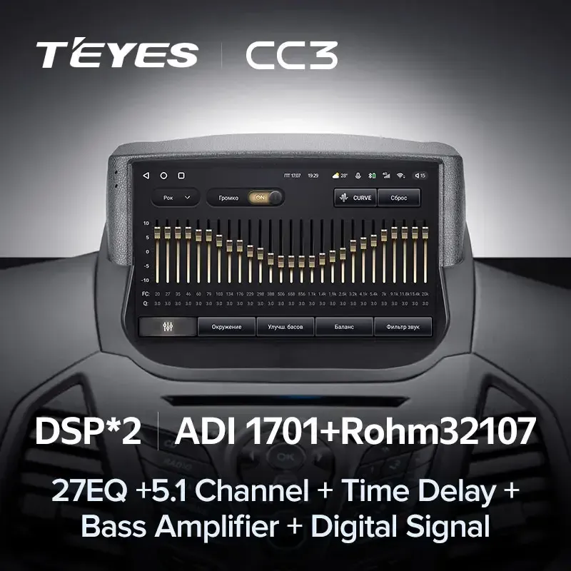 Комплект магнитолы TEYES CC3L 9.0" для Ford EcoSport