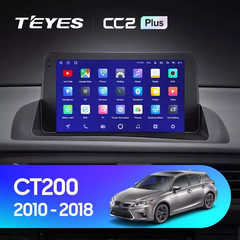 Комплект магнитолы TEYES CC2 Plus 9.0" для Lexus CT I 2010-2018