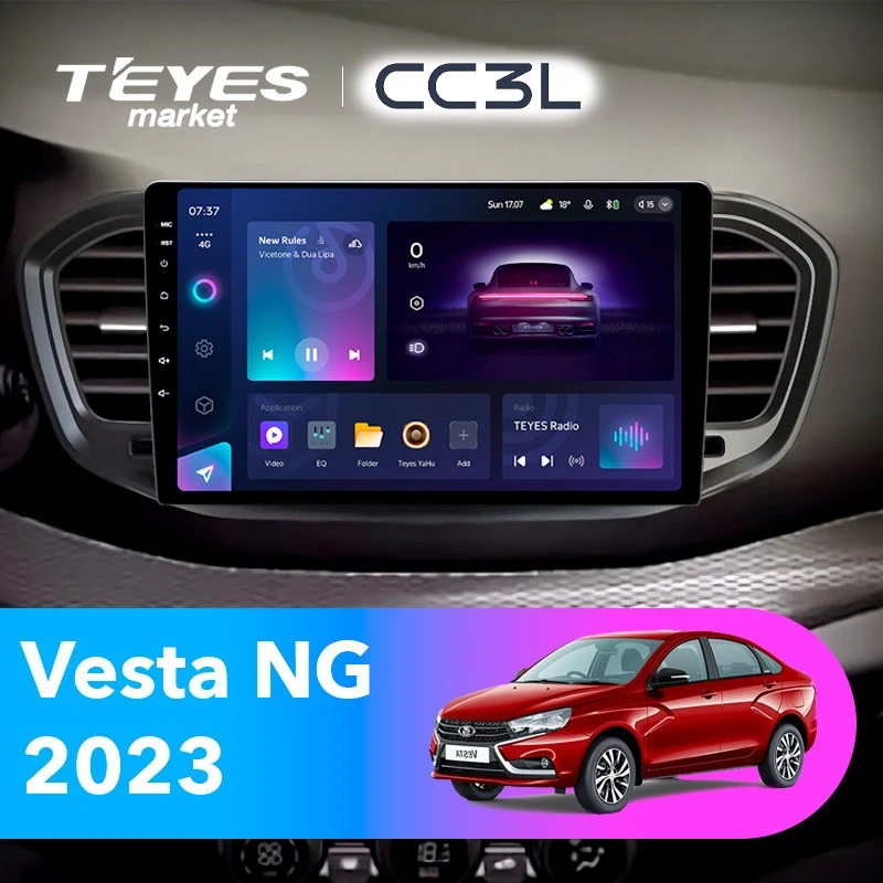 Комплект магнитолы TEYES CC3L 10.2" для Toyota Aygo